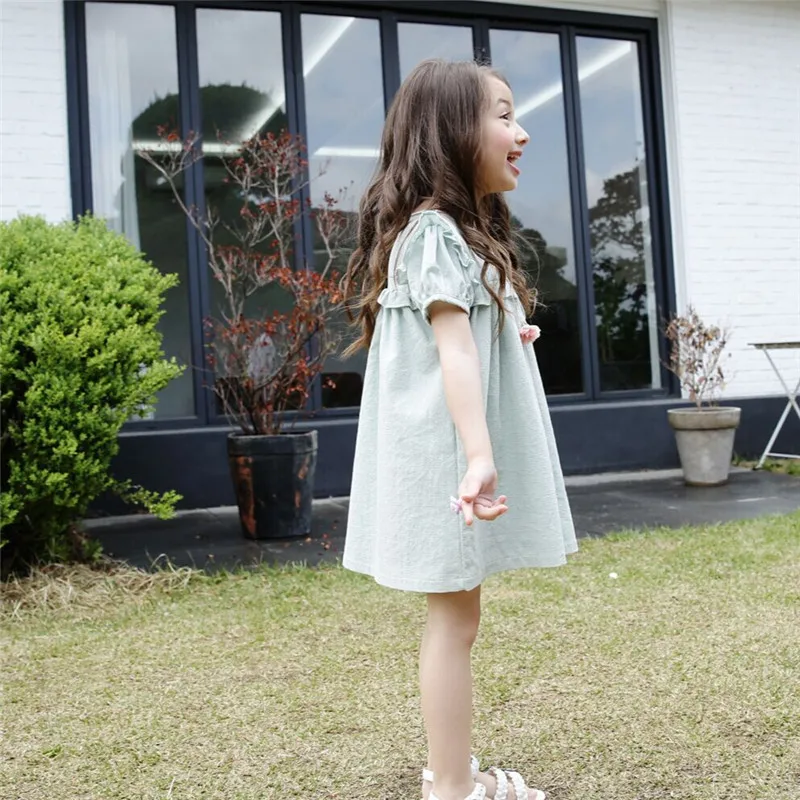 Платье для маленьких девочек новинка весна-лето 2017 корейские детские