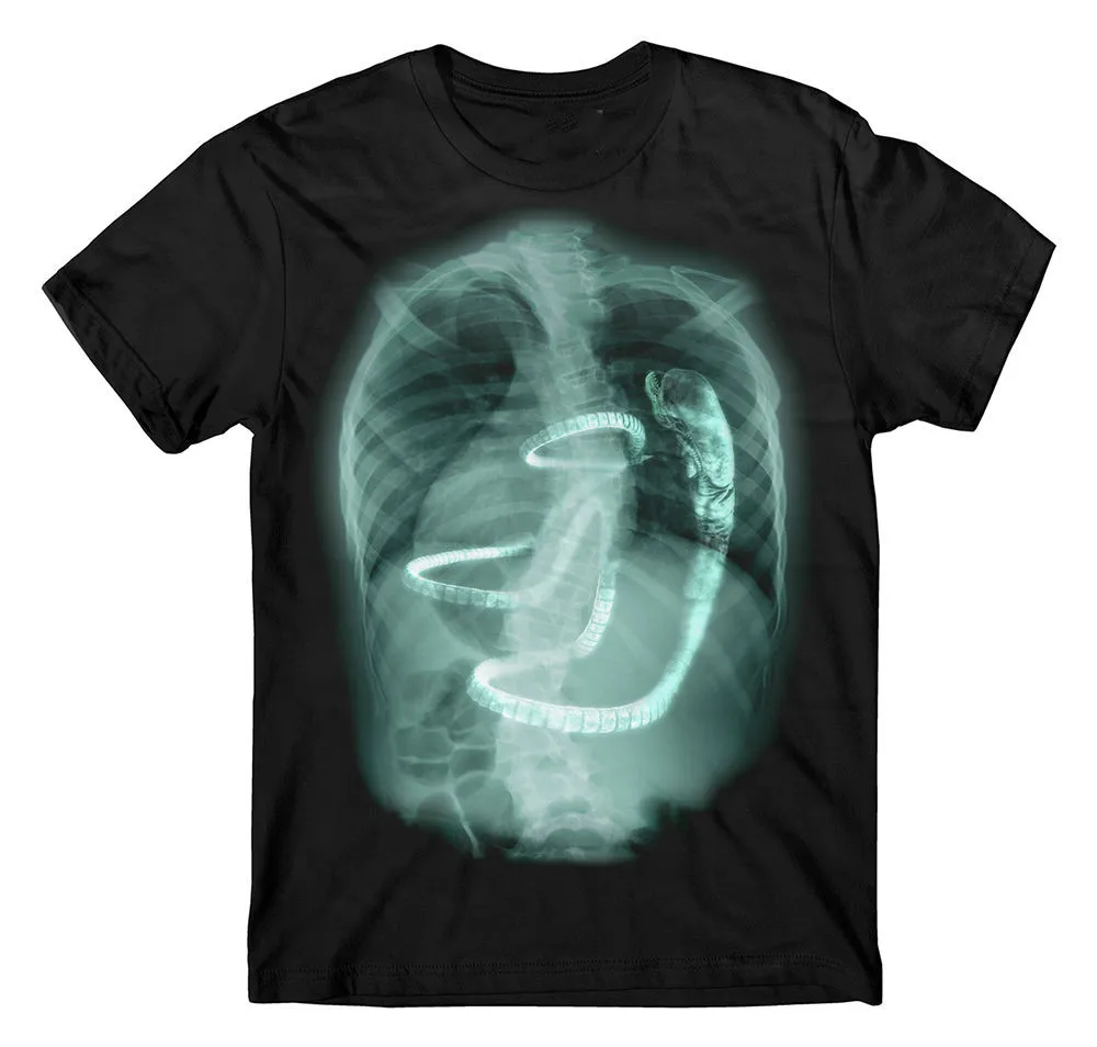 Xenomorph футболка Aliens Chestburster X Ray Alien covention Летняя известная одежда сплошной