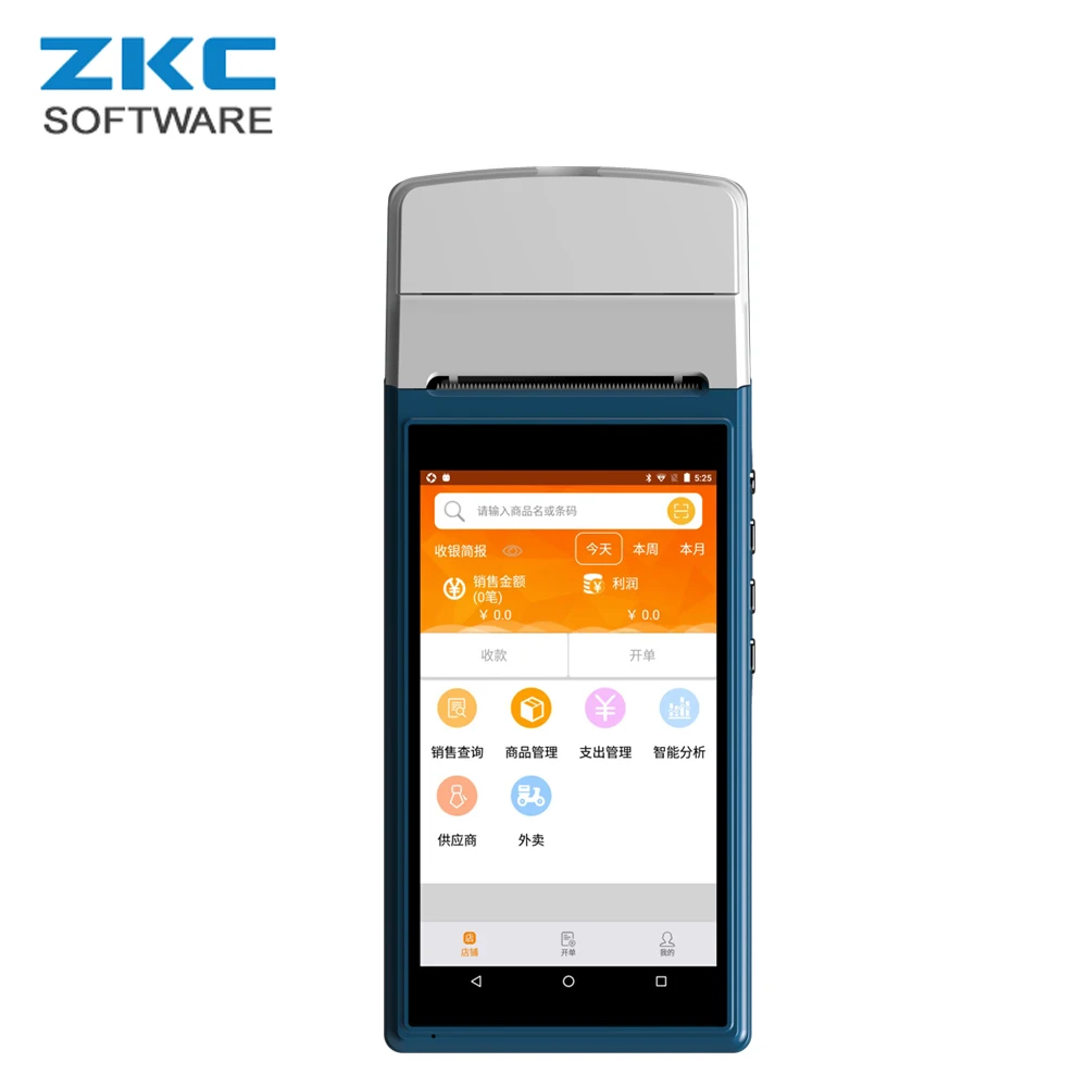 Android сенсорный экран портативный POS с термальным принтером камерой NFC RFID