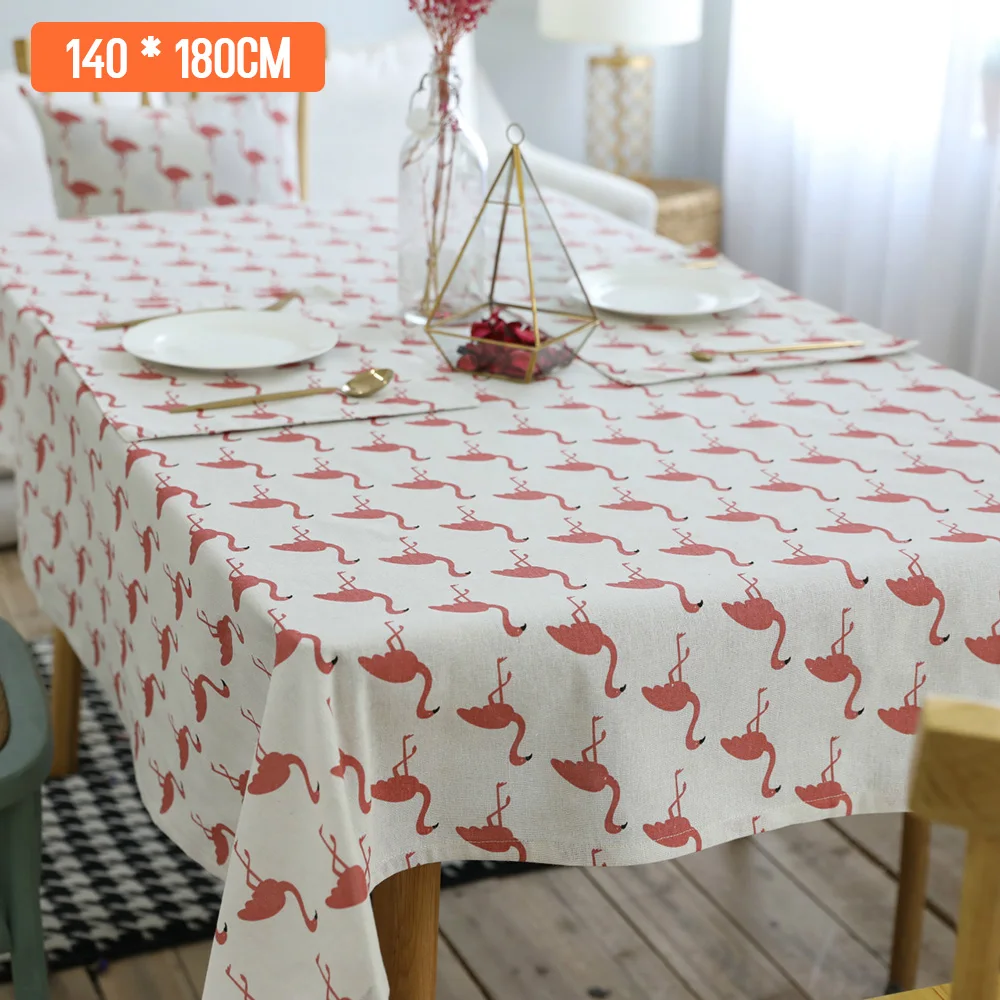 1 шт. хлопковое белье с птичкой покрытие стола пыленепроницаемые скатерти