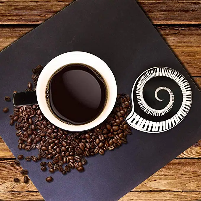 300 мл креативная керамическая кружка Пианино музыкальные ноты кофейные кружки