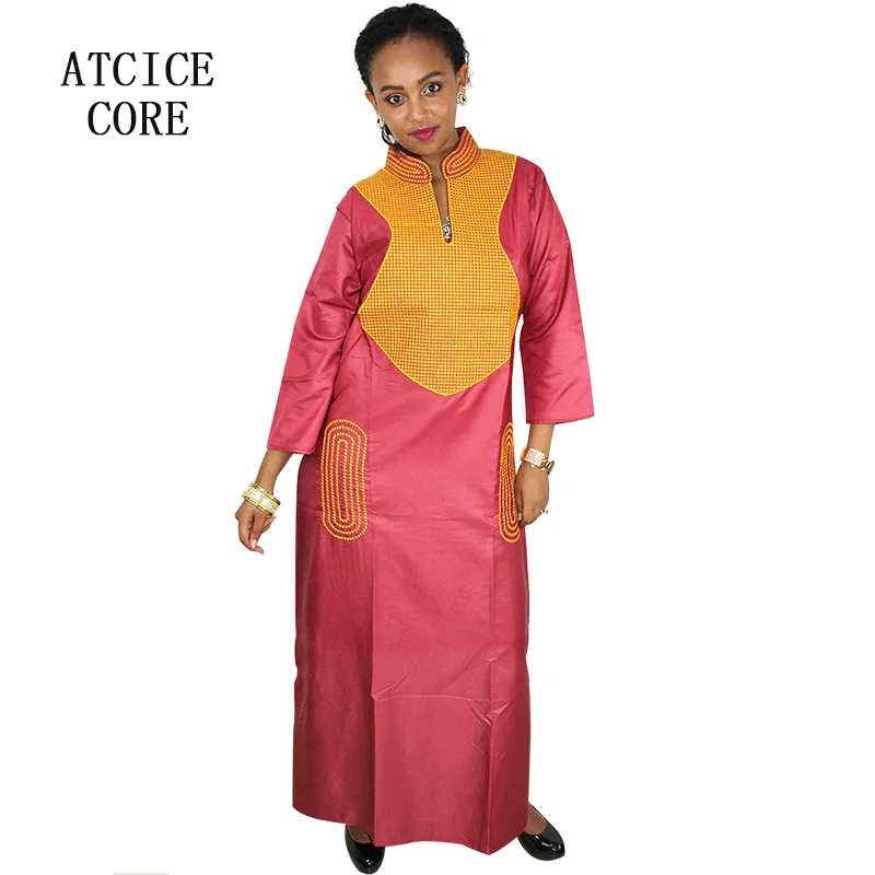Африканские платья для женщин из мягкого материала с вышивкой дизайнерское