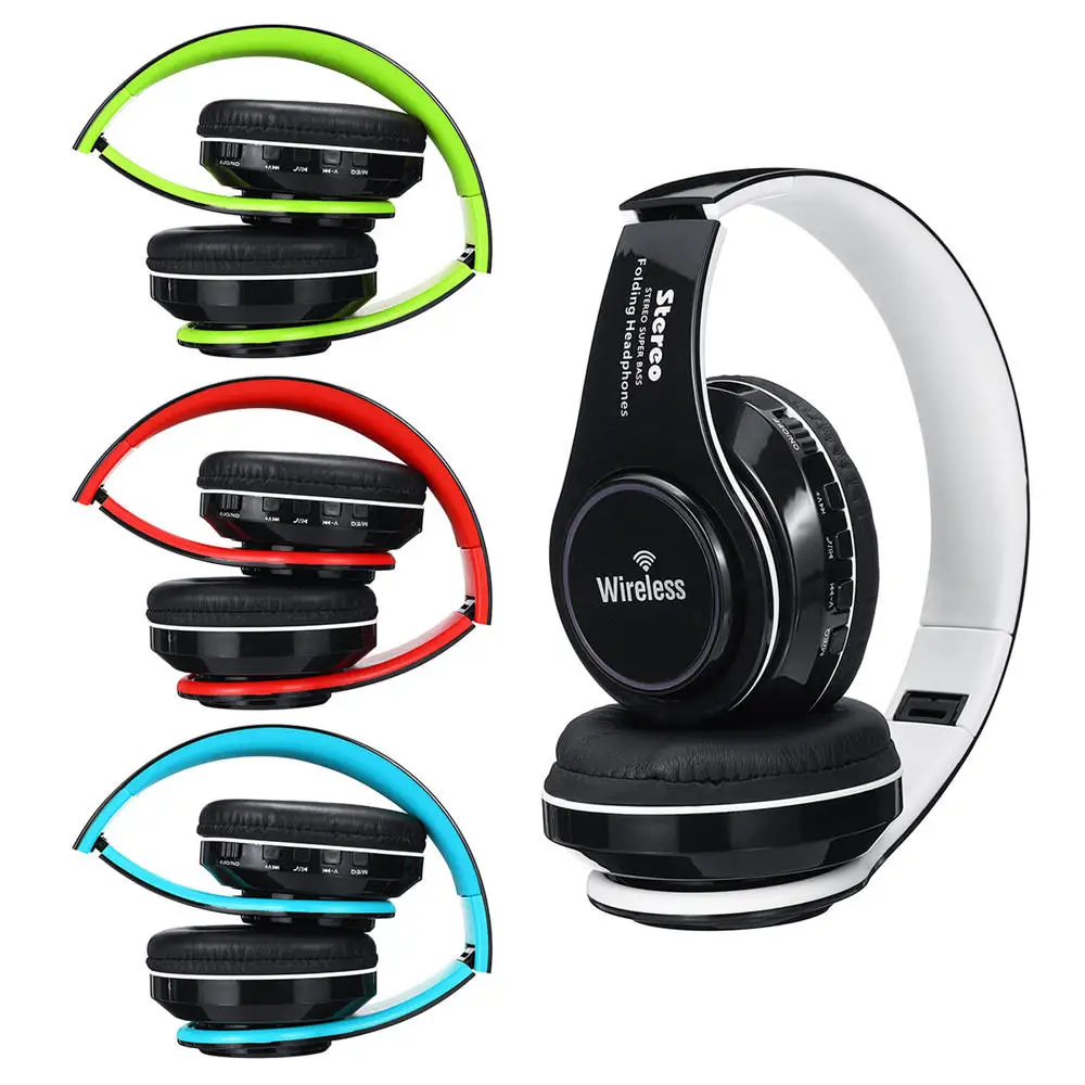 Складная Bluetooth беспроводная гарнитура для наушников 5 0 Поддержка FM стерео радио