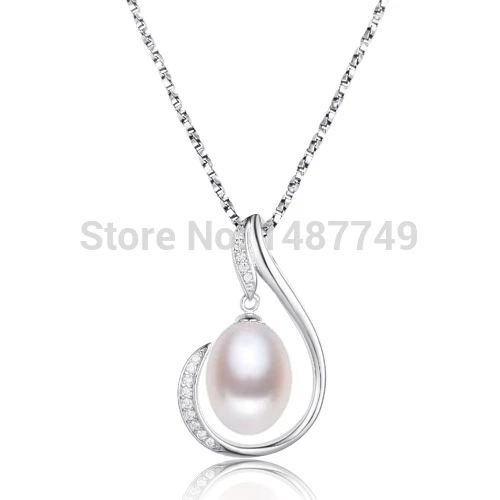 Hot Sale Luxury Jewelry Pendant Necklace Silver Chain Clavicle Genuine Natural Pearl TAD0181 | Украшения и аксессуары