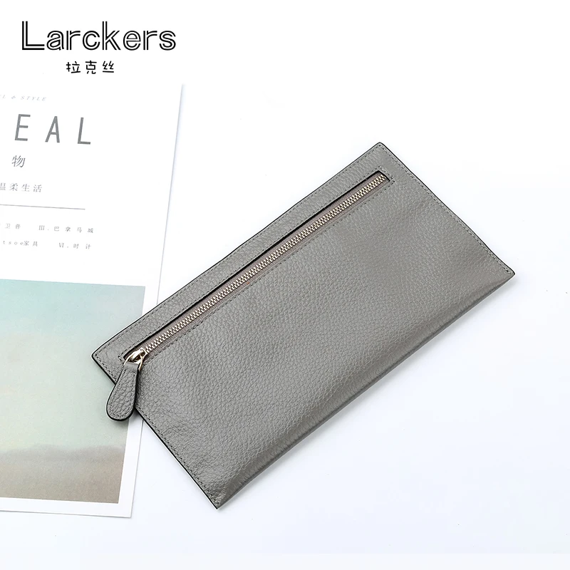 Женский кошелек из натуральной воловьей кожи тонкий узор Простой Стильный клатч