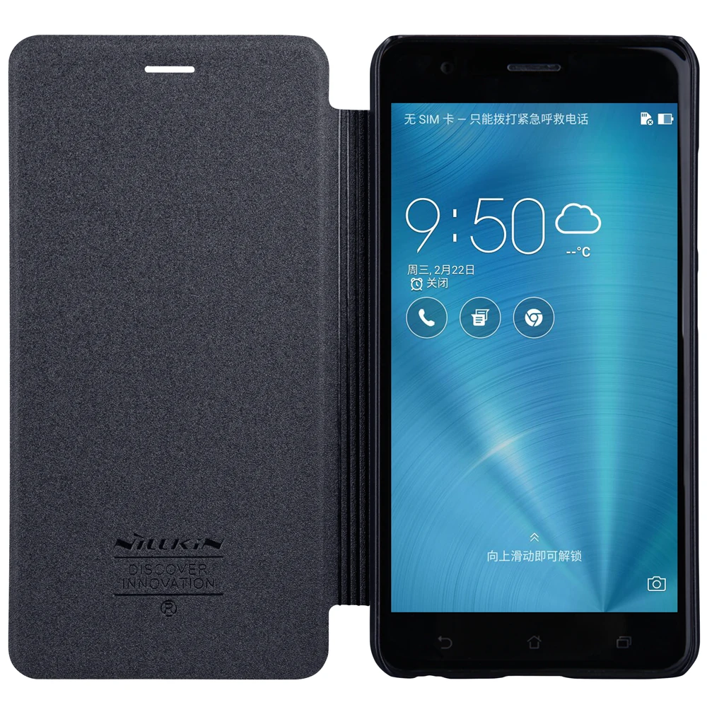 Чехол для Asus Zenfone 3 Zoom ZE553KL, 5,5 дюймов, чехол, NILLKIN, блестящий, супер тонкий кожаный чехол, откидная крышка с розничной упаковкой