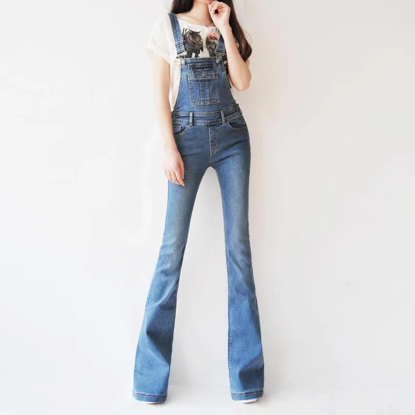 Free Shipping 2022 Boot Cut Jeans 24-32 Pants For Tall Women High Quality Overalls Jumpsuit And Rompers Denim Trousers