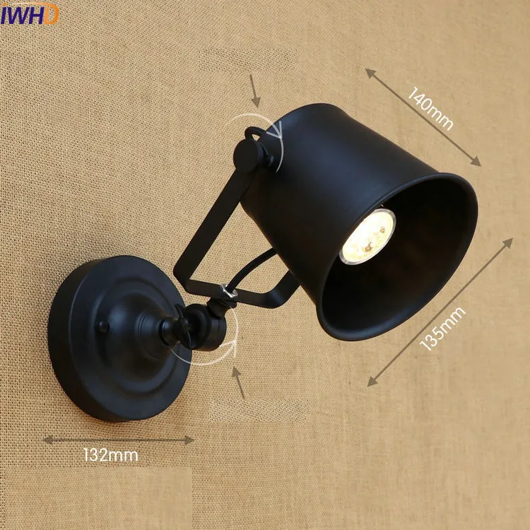 IWHD Ретро Винтажные светодиодные Настенные светильники для домашнего освещения