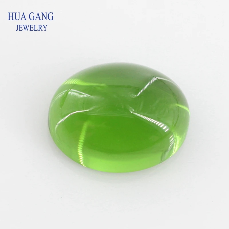 

Зеленый камень овальной формы кабошон с плоским дном свободные стеклянные бусины искусственные камни для ювелирных изделий 8x10 ~ 13x18 мм Бесп...