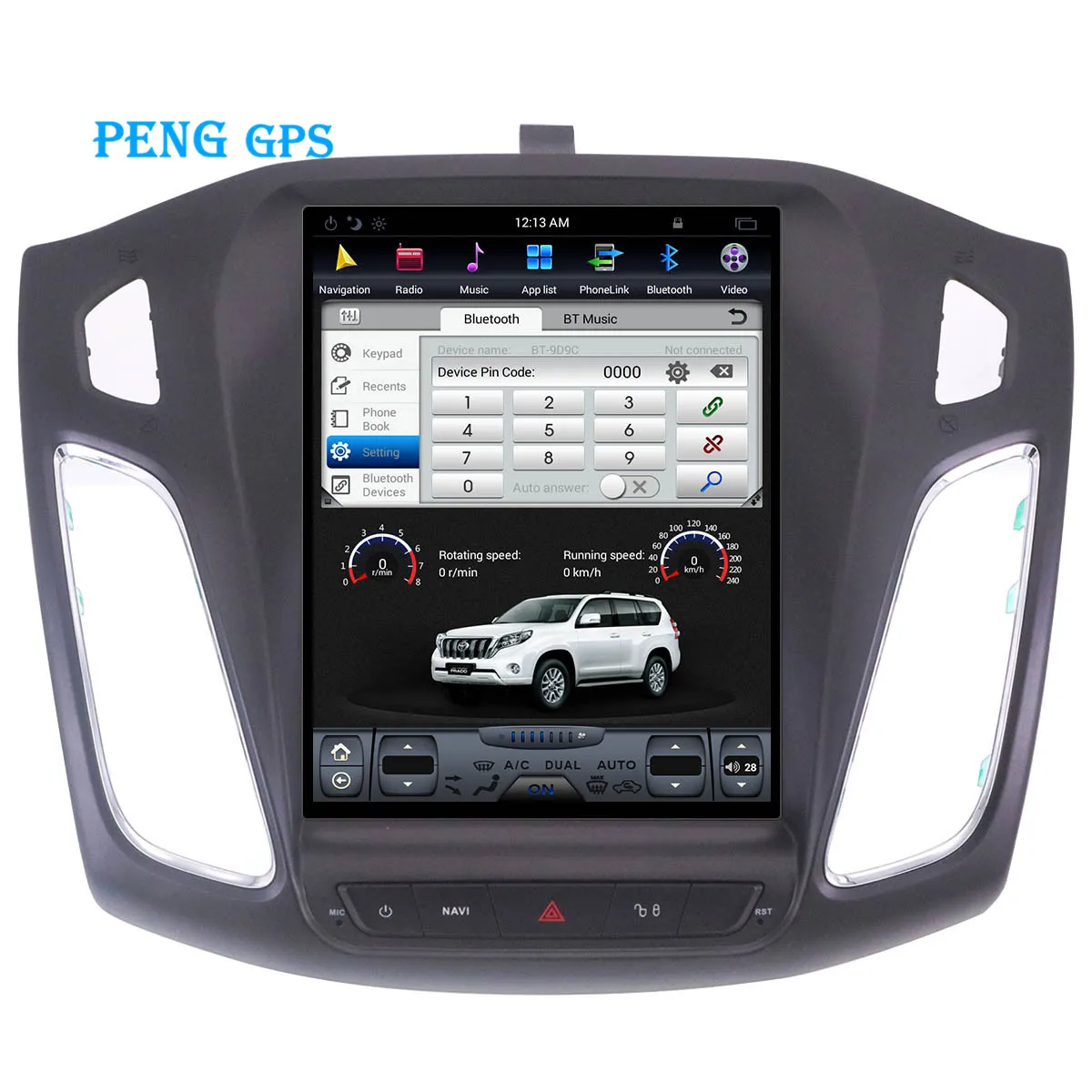 Автомобильный DVD-плеер в стиле Tesla на Android 7 без GPS-навигатора для Ford Focus 2012 2013 2014 -2018