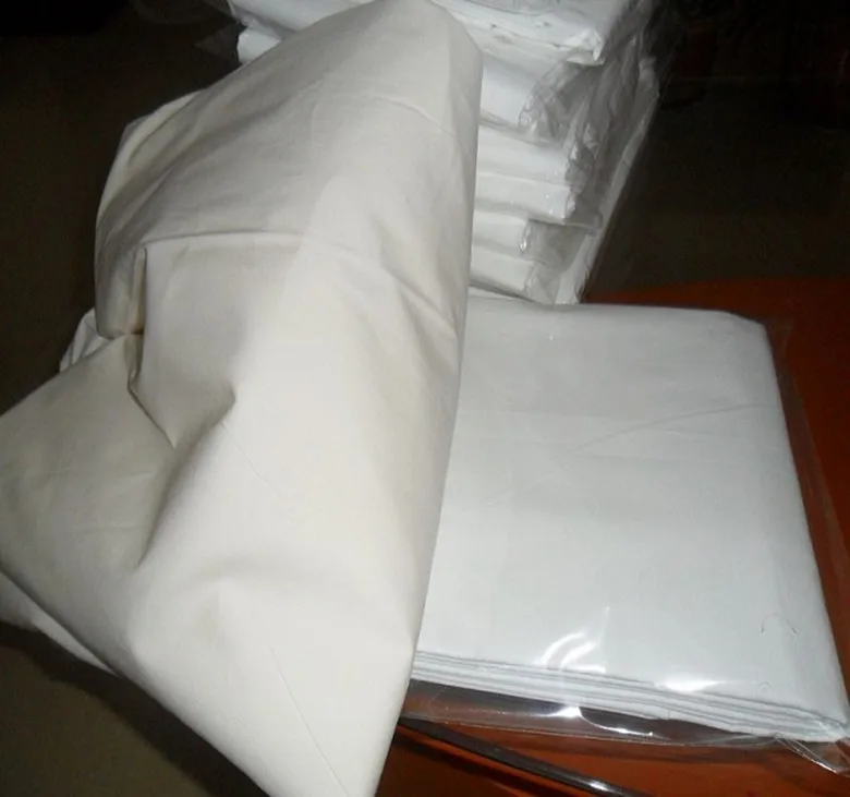 

100% Cotton 40S 190TC white color Twin Size 100 x 200 cm or 120 x 230 cm Flat Sheet 100 pieces customize wholesale