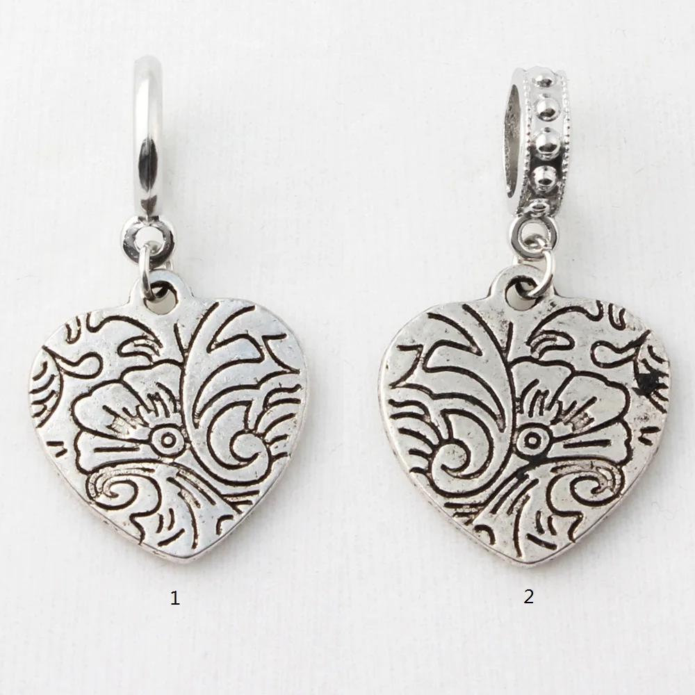 Подвески в форме сердца из сплава бесконечные подвески для браслета подходят 6 мм