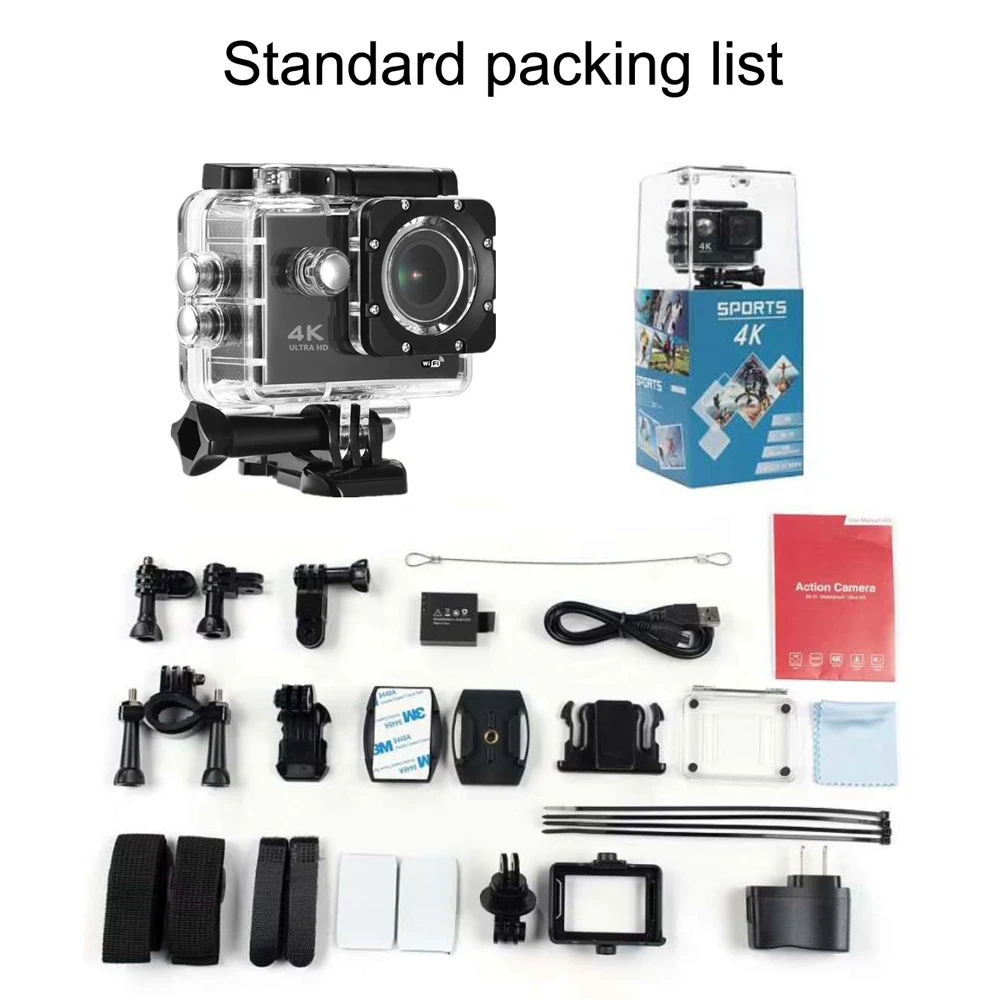 F600 F600R 4K Wifi Экшн-камера 16MP 170D Sport DV 30M 1080P Go Водонепроницаемая профессиональная камера для экстремальных видов спорта, видео, велосипедная камера на шлем, Автомобильная камера Dvr