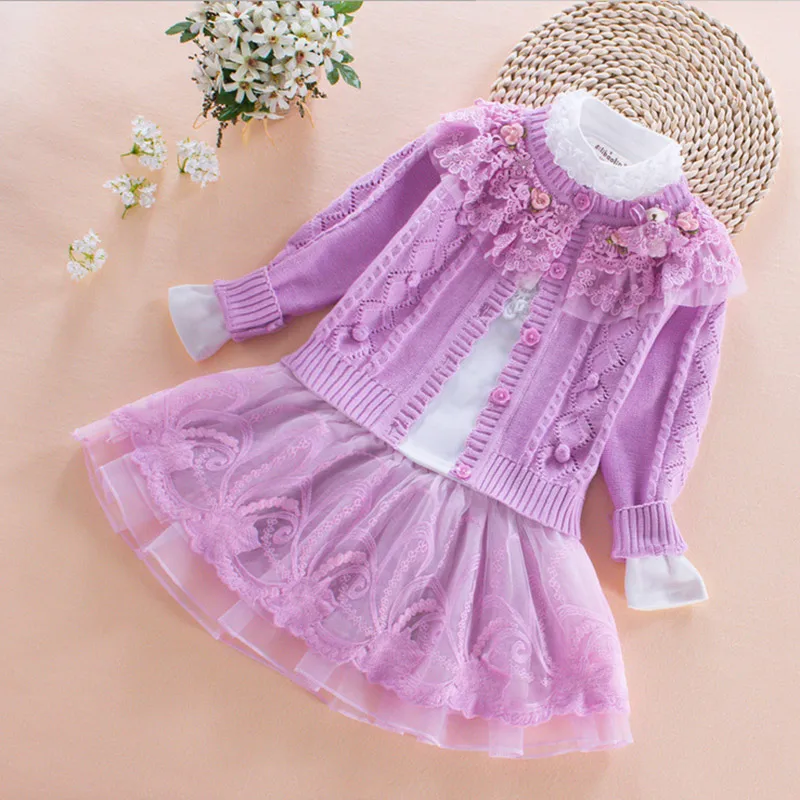 3 шт. шифоновая кружевная юбка для девочек 2-8 лет | Мать и ребенок
