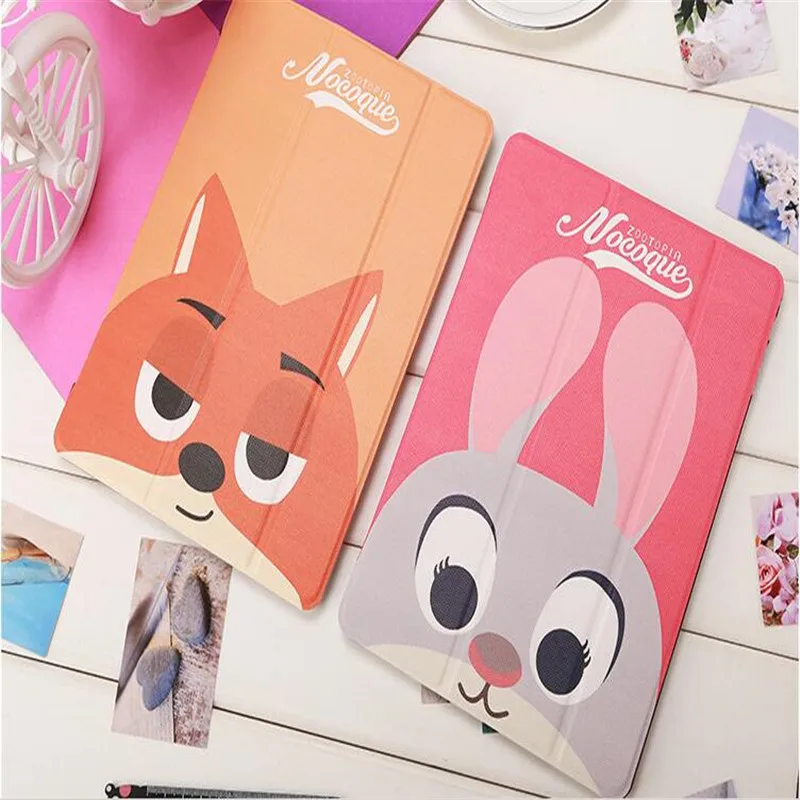 Заводская распродажа милый мультяшный Джуди кролик кожаный чехол для ipad новинка