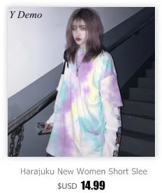 Harajuku Уличная Повседневная Женская свободная футболка с коротким рукавом и принтом бабочки
