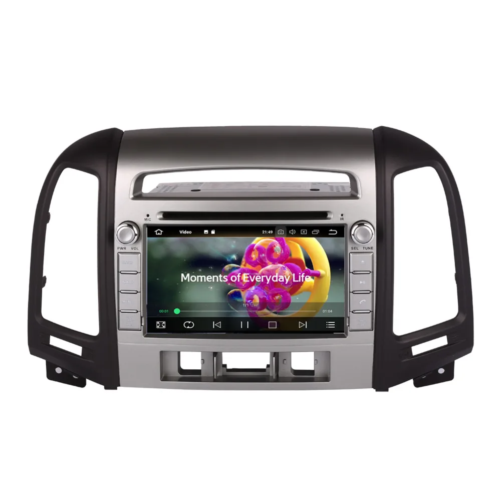 Автомагнитола для Hyundai Santa Fe Android 7 1/8 0 Восьмиядерный процессор 4 Гб ОЗУ стерео