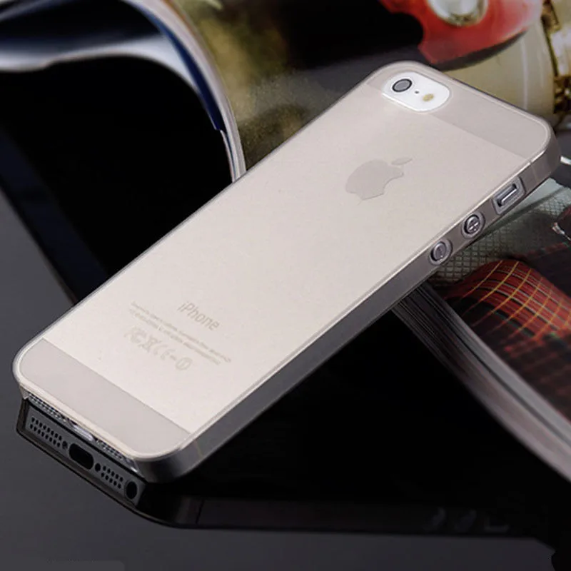 Серый Ультратонкий чехол для iphone 5, 5S, se, 5c, 6, 6s plus, 7, 7, 8 plus, 4S, тонкий матовый прозрачный чехол для iphone X, жесткий пластиковый тонкий чехол s - Цвет: Серый