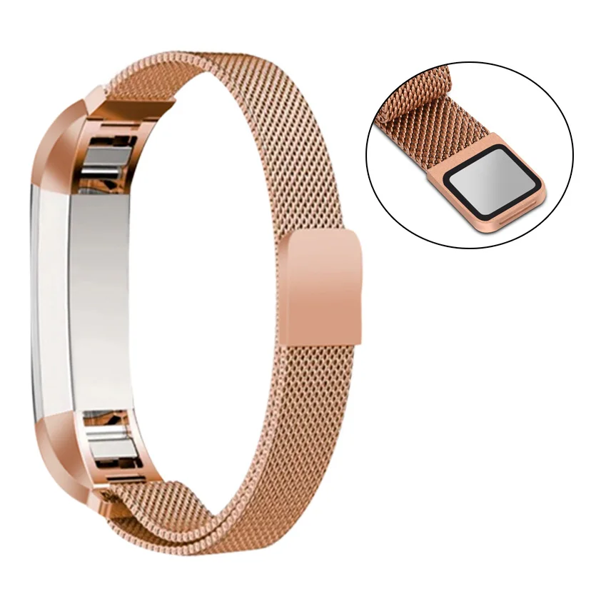 BUMVOR 2018 2 шт. Fitbit Alta браслет из розового золота Элегантный регулируемый