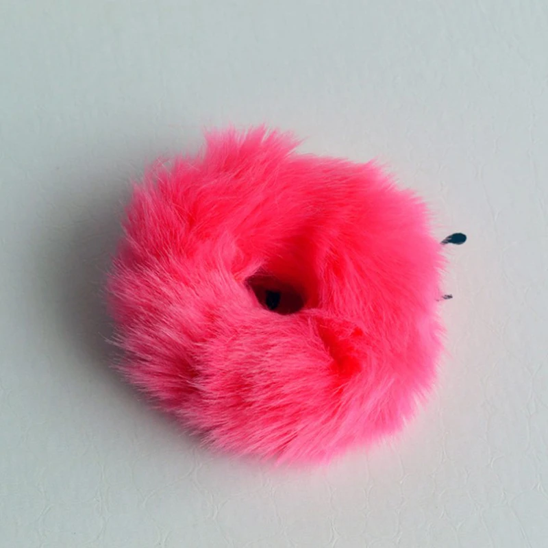 

Artificial Rabbit Fur Ball Girl Headwear Soft Plush Fur Hair Bands Cute Elastic Hair Rope Band Ties For Women Hair Accessory