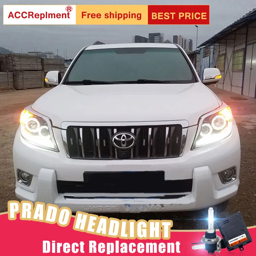 2 шт. светодиодный ные фары для Toyota New prado 2010-2013 Автомобильные ангельские глазки