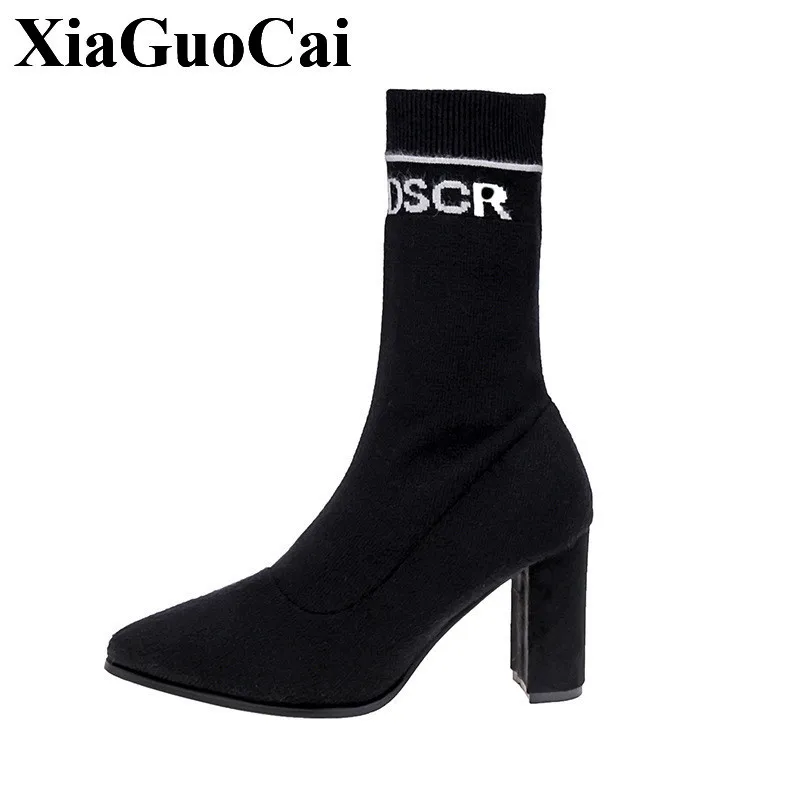 Новинка! Повседневные туфли Для женщин высокий толстый каблук острый носок