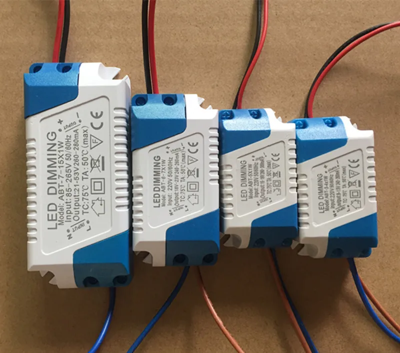 Затемнения изолированный 240-300ma 3-4x1w 5x1 Вт 6-7x1w 7-15x1w светодиодный драйвер Питание AC 110 В 220 В для Светильники потолочные светодиодные