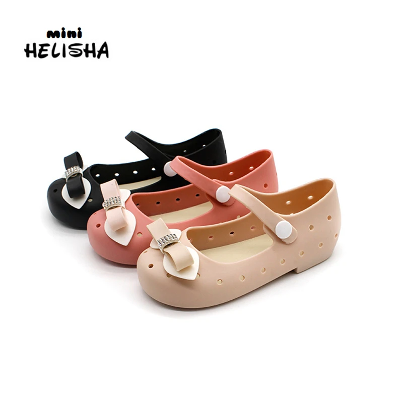 Мини Helisha Diamond Girl Bowknot детская Милая обувь Детские желе сандалии ПВХ|Сандалии| |