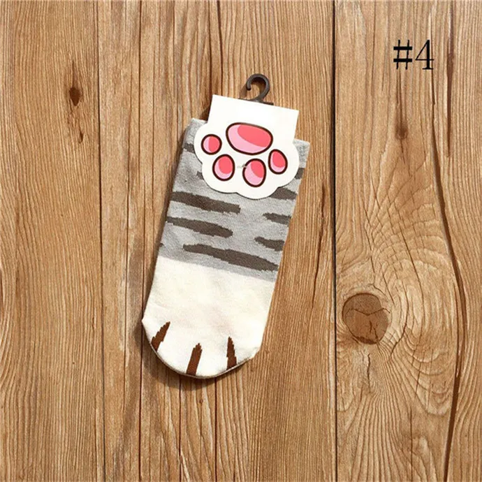 Kawaii/красивые хлопковые носки с котами, когтями и когтями; короткие носки для девушек; сезон лето-весна; женские носки с забавными персонажами из мультфильмов - Цвет: 4