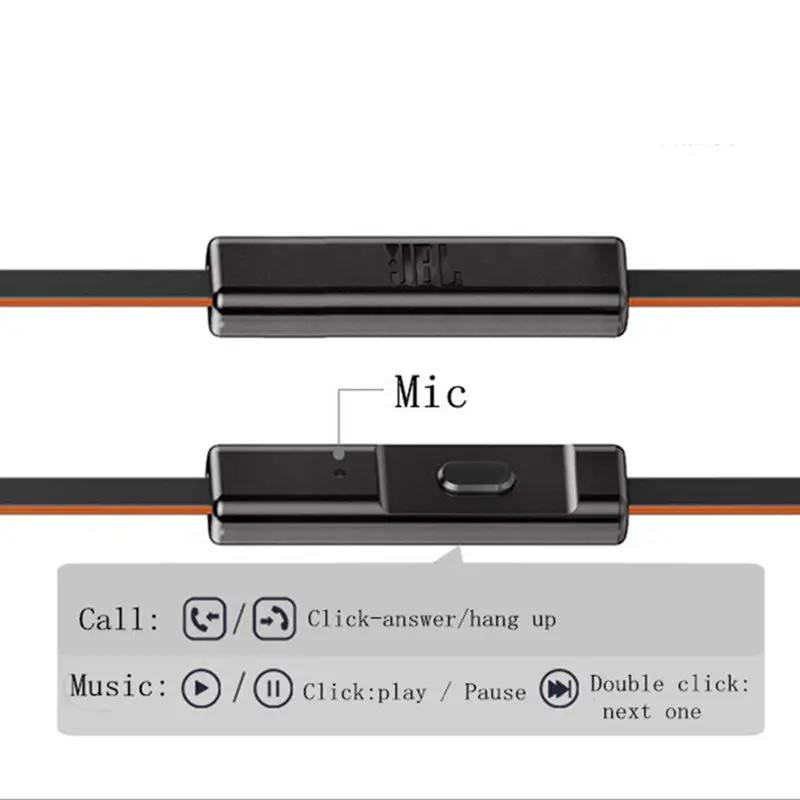 JBL T180A Проводная гарнитура в ухо бас наушники мобильный телефон спортивные с