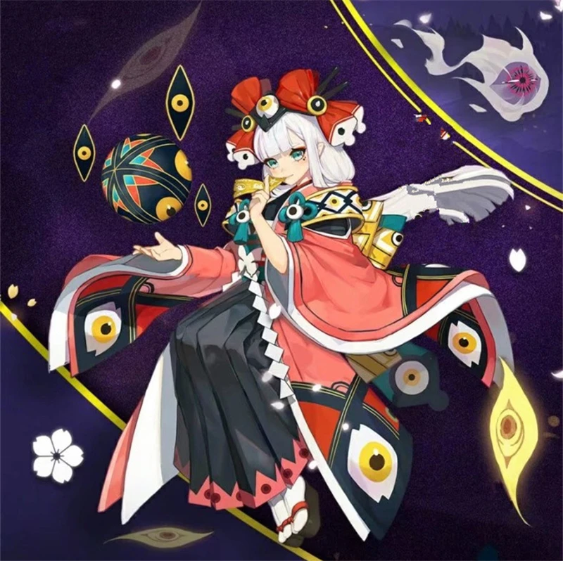 Onmyoji Косплей SR Bai Mugui Начальная кожа Пробуждение карнавальный костюм Новогодняя одежда костюм японское кимоно носки+ головной убор
