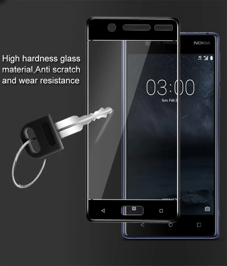 Закаленное стекло с полным покрытием для Nokia 5 защитная пленка стекло|Защитные