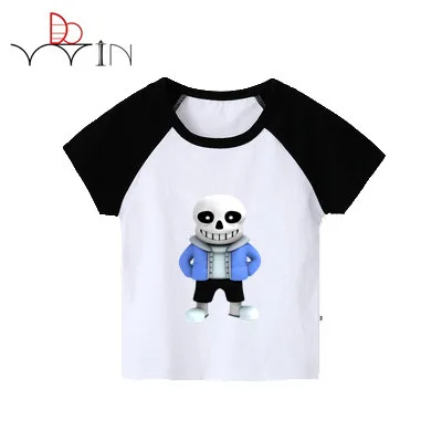 От 2 до 12 лет дети мультфильм Undertale детская футболка с короткими рукавами для