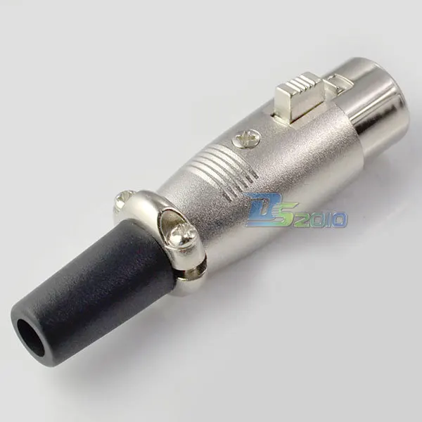 Высокое качество 3Pin Mic Динамик AMP XLR Женский аудио кабель Разъем металлический