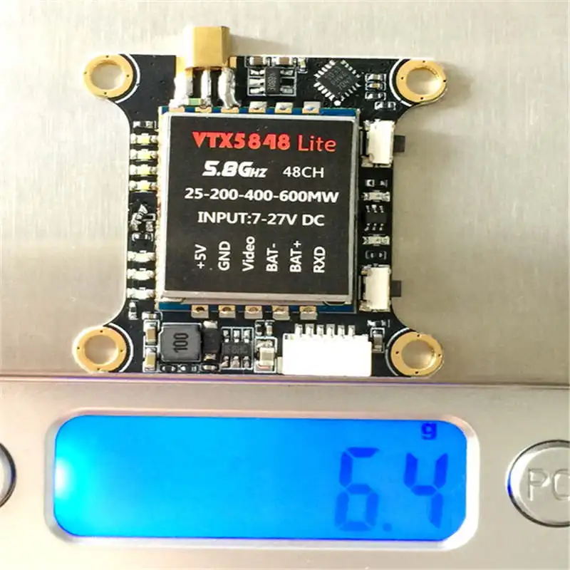 

VTX5848 LITE 48CH 5.8G 25/100/200/400/600mW Switchable VTX Video Transmitter Module OSD Control For FPV RC Multicopter Models