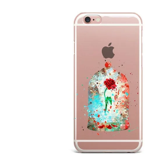 Красавица и Чудовище принц принцесса романтические розы цветы Силиконовый ТПУ