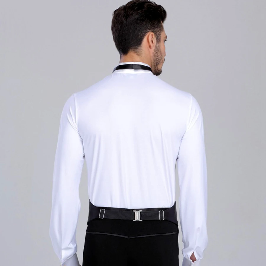 Новое поступление 2018 мужские топы для бальных танцев рубашки одежда