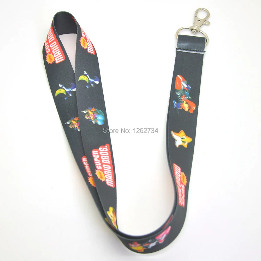 Super Mario Bros шейный ремешок для сотового телефона ID Card Key Lanyard PCXB