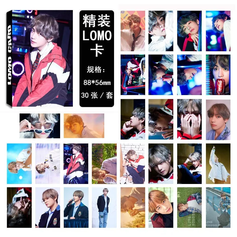 KPOP 30 шт набор BTS Bangtan мальчики фото плакат LOMO карта Любовь себя вентиляторы