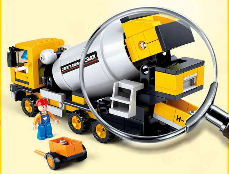 SLUBAN 0550 блок инженерный Бетономешалка модель 296 шт DIY Развивающие строительные