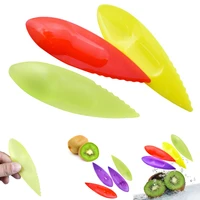 5pcsset kiwi spoon plastic candy color kiwi dig scoop vegetable fruit knife slicer peeler cutter kitchen tools