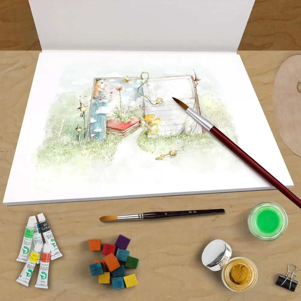DORERART 300gsm коврик для акварели 25% хлопок водные цветные Альбомы для рисования акварельные товары для рукоделия 20 листов