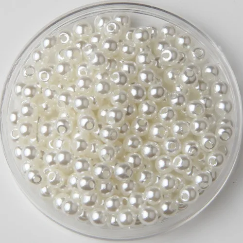Качественный бежевый жемчуг 200 шт в партии 4 мм круглые акриловые жемчужные