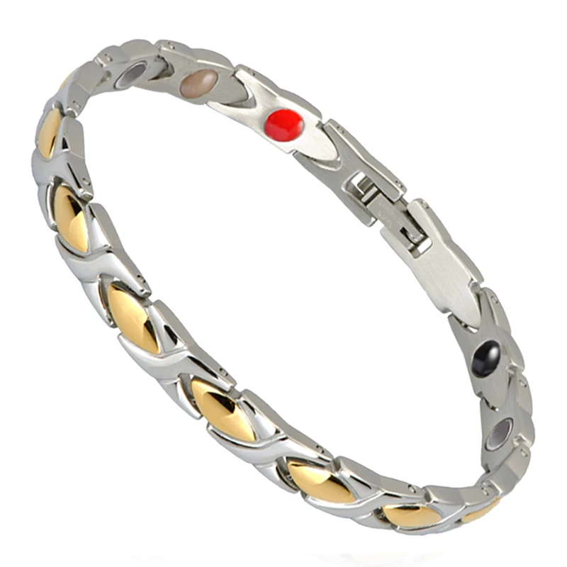 Маленькая лягушка германий порошок энергии браслеты для здоровья и 316L