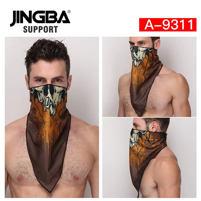 JINGBA поддержка многофункциональная Бандана Маска для лица Для мужчин повязка на голову велосипед велосипедная бандана пиратский платок на голову; Прямая поставка; - Цвет: A-9311