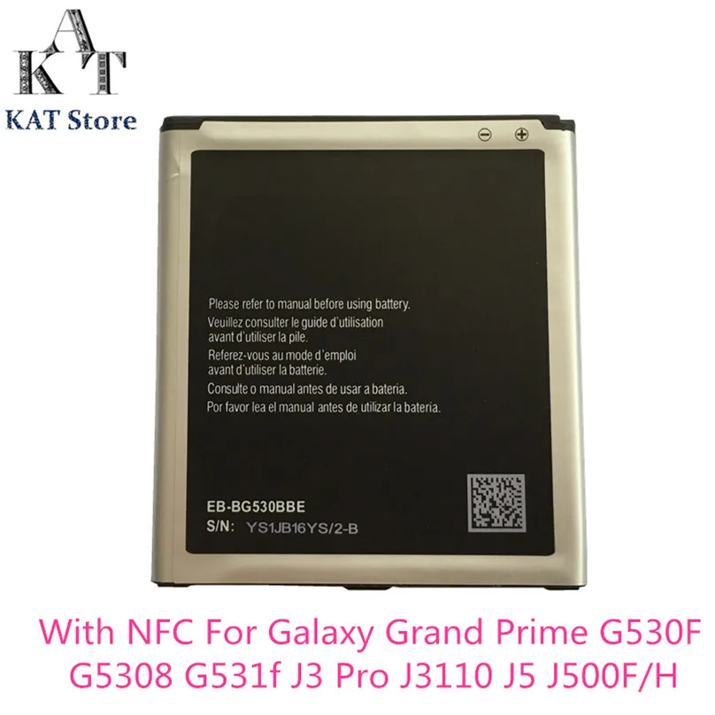 KAT батарея для телефона Samsung Galaxy Grand Prime J3 Pro J3110 J5 J500F/H G530F G5308 G531f батареи Лучшее