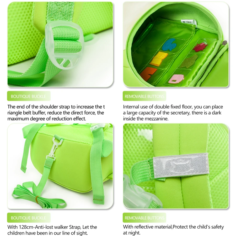 Cocomilo Inch Lovely Cartoon Zoo Animals Prince frog School Bags For Girls Children Kids Backpack Schoolbag Mochila Infantil