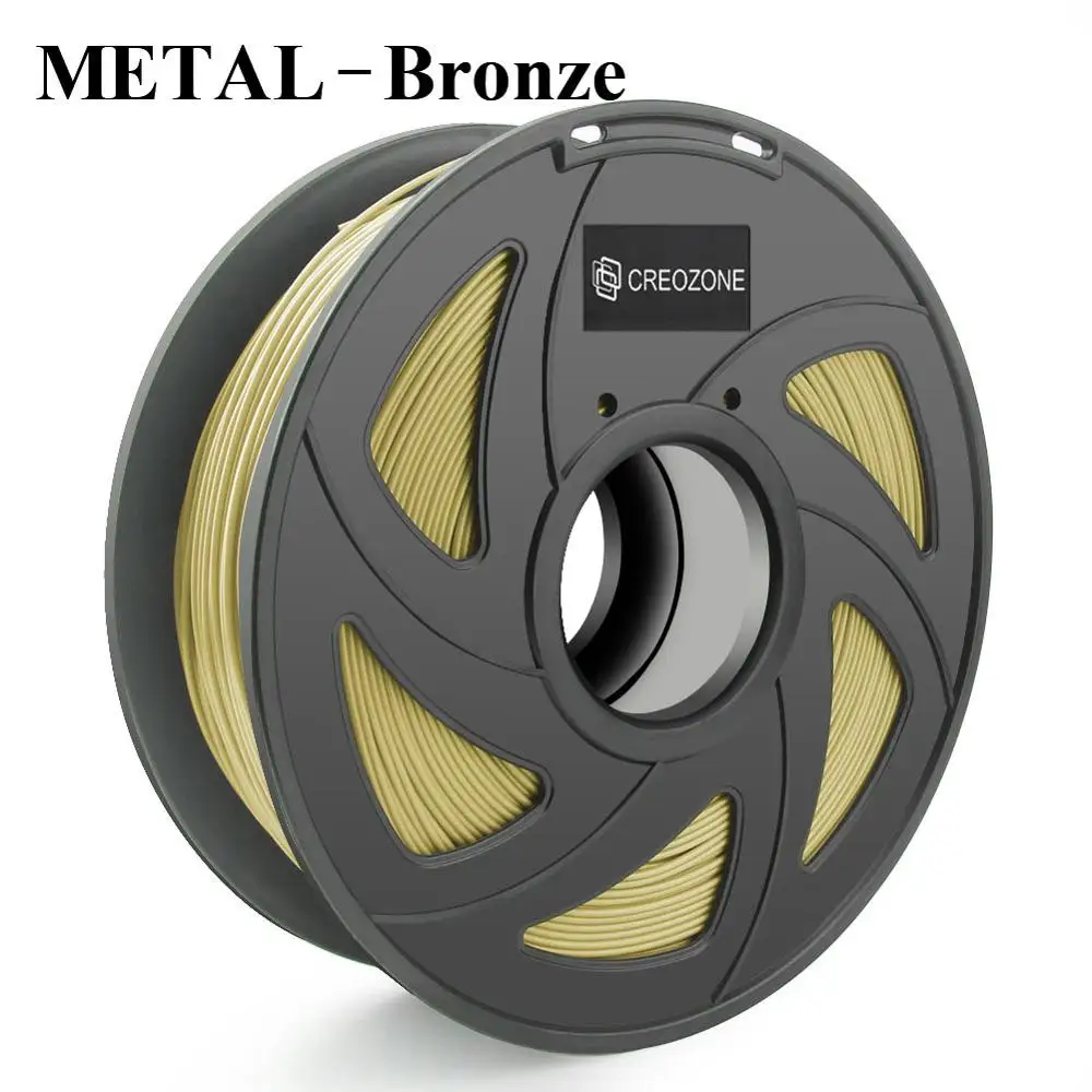 CREOZONE Высококачественная брендовая нить для 3d принтера 1,75 1 кг PLA ABS дерево TPU PetG PP PC Металлические Пластиковые Нити материалы для RepRap - Цвет: Bronze