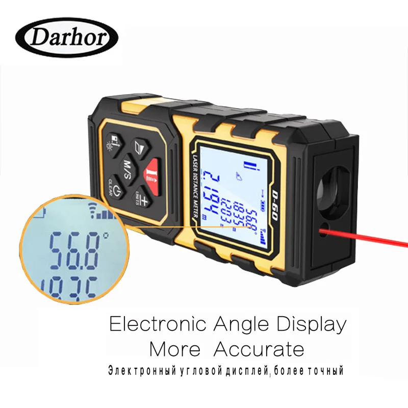 Darhor 60 80 100 м лазерный дальномер Портативный Дальномеры Lazer metreler построить Охота