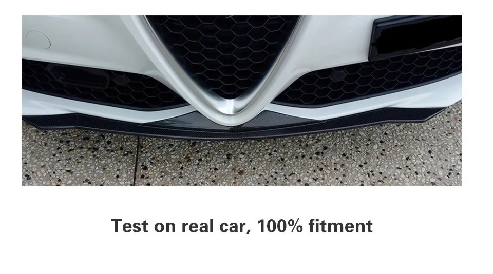 Передний бампер для губ подбородка сплиттеры фартук Cupwings для Alfa Romeo Giulia Quadrifoglio база Седан 4-дверный- углеродного волокна